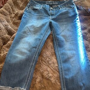 Rhythm Women's Cropped Blue Jeans